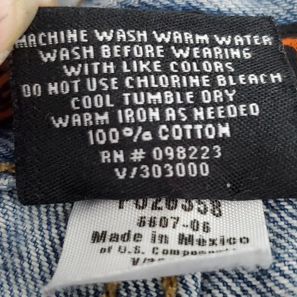 VINTAGE Anchor Blue Men Jeans 40X30 Blue Y2K Denim Beyond Baggy Cut Off Hem